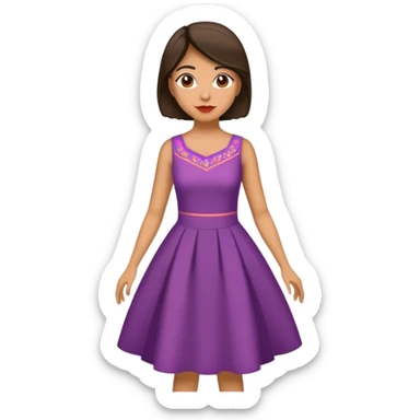 Hispanic woman in dress sticker