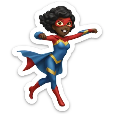 Female Super hero dancing  sticker