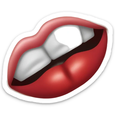 Red lips kiss sticker