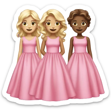 Pink dresses  sticker
