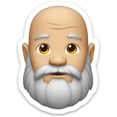 dwarf with no facial hair sticker