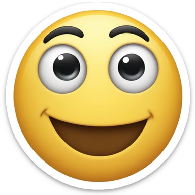 Smiley face tilted by 30 degrees sticker