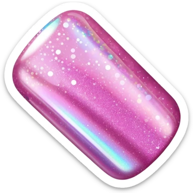 Pink glitter nail polish sticker