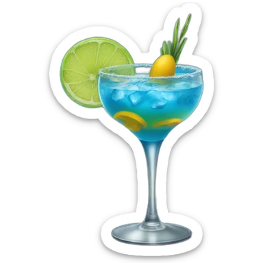blue lagoon coctail sticker