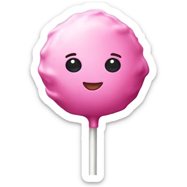 Pink cake pop sticker