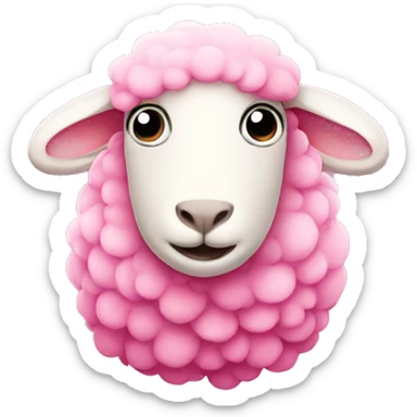 Pink sheep  sticker