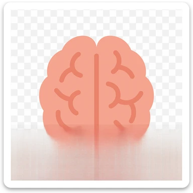 brain icon, flat color style, lineal color icon sticker