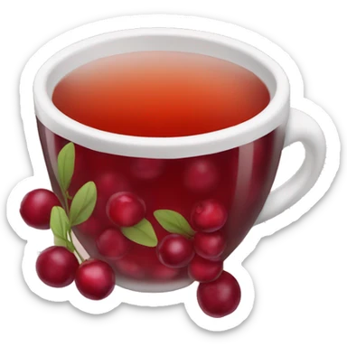 cranberry tea sticker