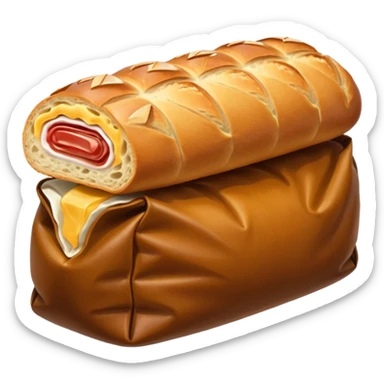 sac avec baguette dedans sticker