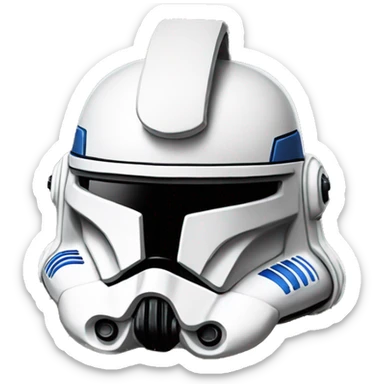 Star Wars clone trooper helmet phase 2 with pancakes on it sticker