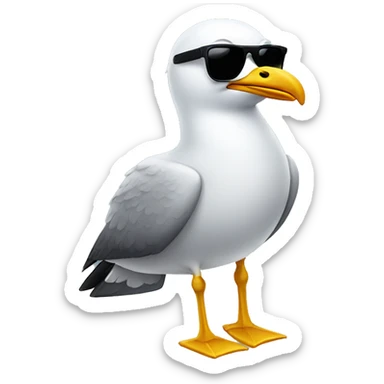 seagull wearing sunglasses sticker