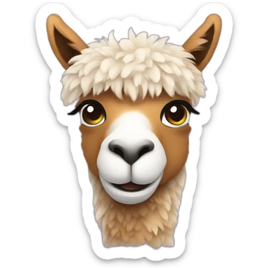 Stuffed animal llama sticker