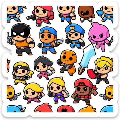 Brawl stars characters  sticker