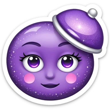 flecha para direita com glitter e roxa > sticker