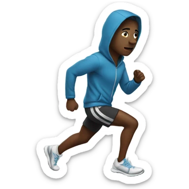 Runner with hoodie sticker