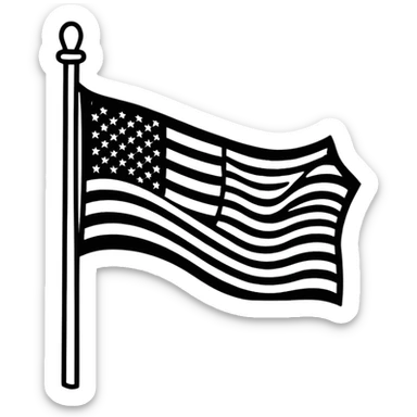 United States flag sticker