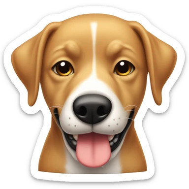 Un perro fino comiendo filete sticker