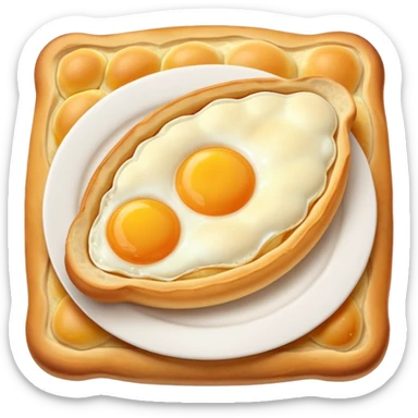 Khachapuri in Adjarian style sticker