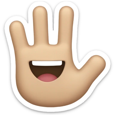 Una mano haciendo la forma de C con todos sus dedos sticker