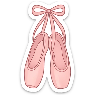 pink ballet slippers sticker