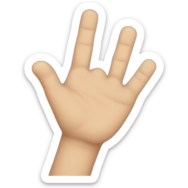 Left finger cross sticker