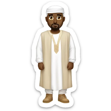 Kanye west wearing Arabic outfit sticker
