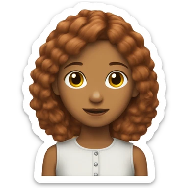 Chestnut hair girl with welsh terrier sticker