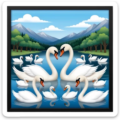 swan lake sticker
