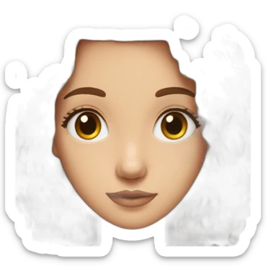 Me cheveux courts noir and my boyfriend cheveux longs brune sticker