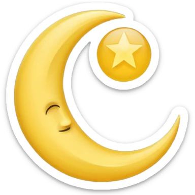 crescent moon sticker