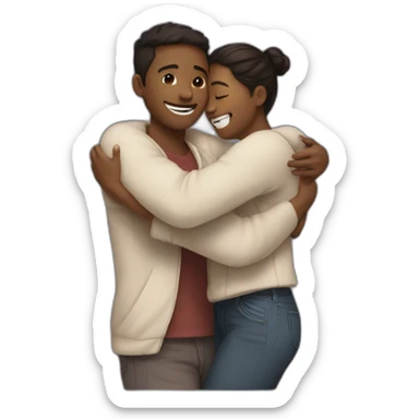bestfriends hug each other sticker