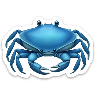 simple blue colored crab sticker