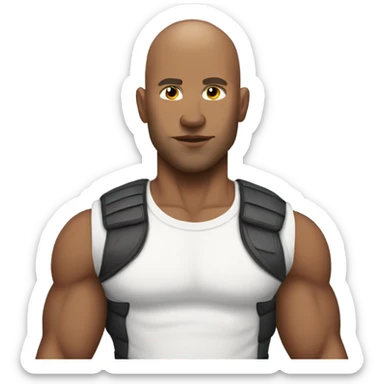  me personaly muscular bald tuff protector sticker