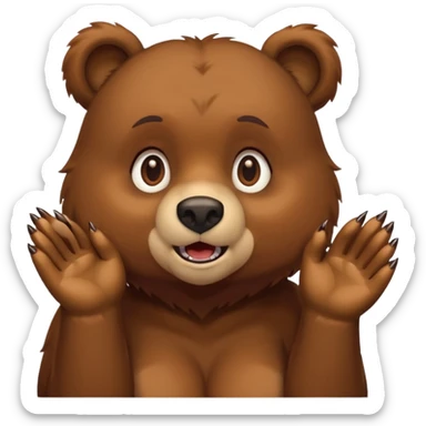 female bear send smack sticker