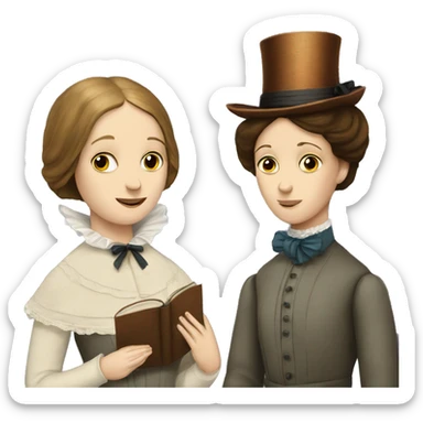Charlotte Bronte and a butterfly sticker