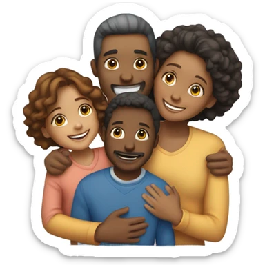 Family hug time  sticker