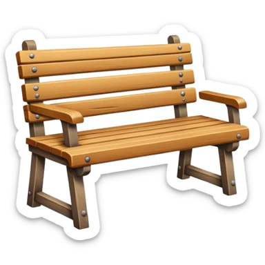 Bench facing at the front sticker