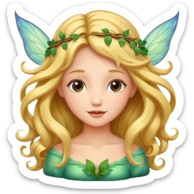 Dreamy hair open fairy  sticker