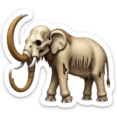 skeleton of a mammoth sticker