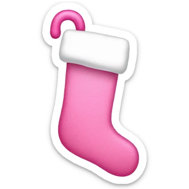 Pink Christmas stocking sticker