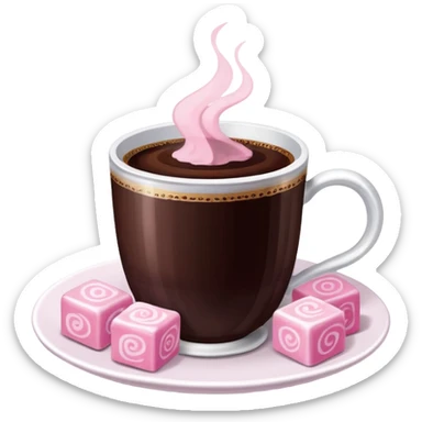 turkish coffe with turkish delight sticker