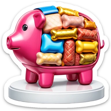  paris art city SPAM meat jeff koons style sculpture arty landscape  sticker