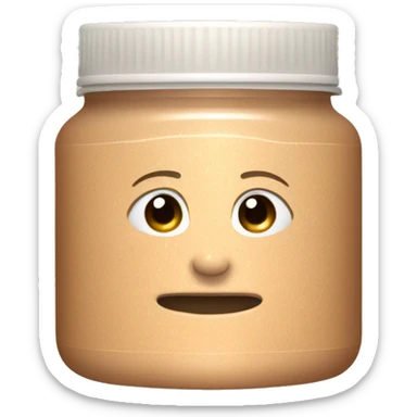 light brown body scrub pot without face sticker