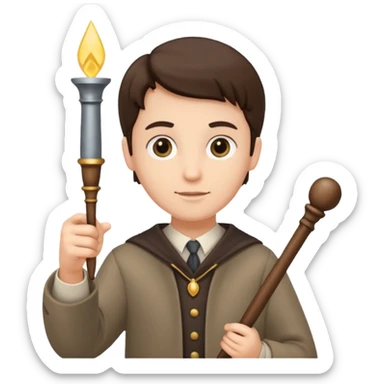 Docent with pointing wand,Museum Staff sticker