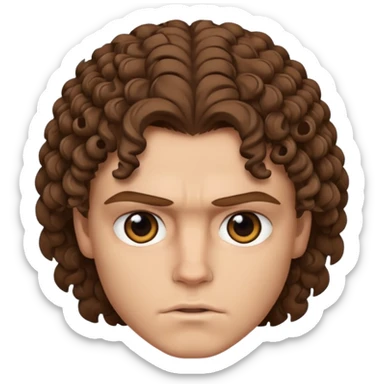 Anakin skywalker scar left eye curly brown hair sticker