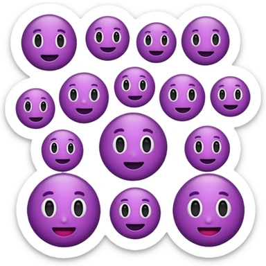 Crea emoticonos morados de cosas random  sticker