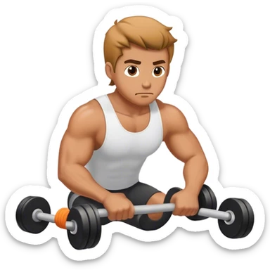 gym guy foam-rolling sticker