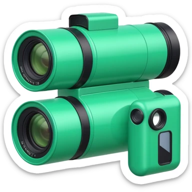 Disposable camera roll green sticker