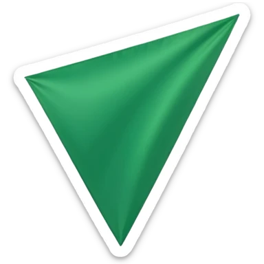 Triangle green flag sticker