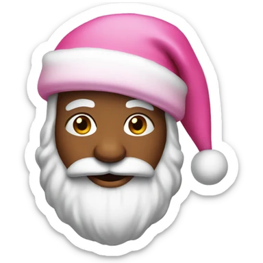 Pink santa clause  sticker